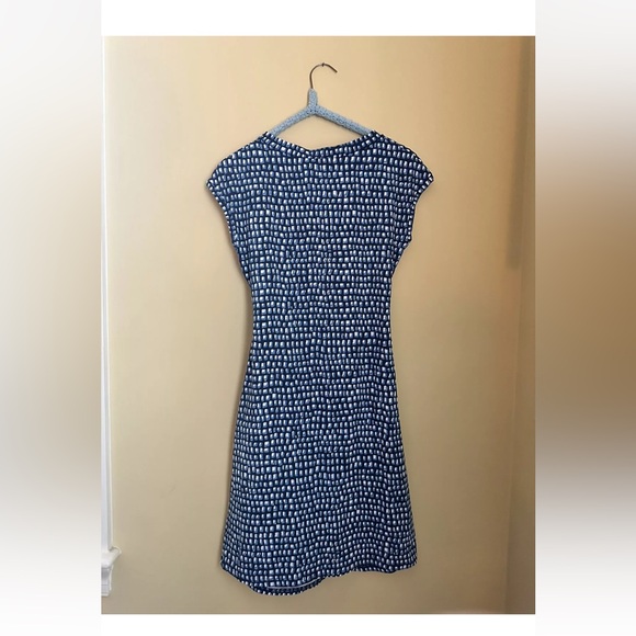 LOT 2 DVF Diane Von Furstenberg Silk Jersey Faux Wrap Blue Dresses 4 XS - Picture 7 of 9